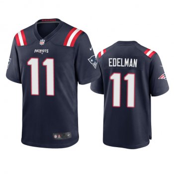 Men's New England Patriots Julian Edelman Navy 2020 Game Jersey