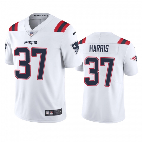 Men's New England Patriots Damien Harris White 2020 Vapor Limited Jersey