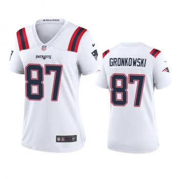 Women's New England Patriots Rob Gronkowski White 2020 Game Jersey