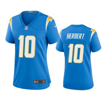 Women's Los Angeles Chargers Justin Herbert Powder Blue 2020 NFL Draft Game Jersey