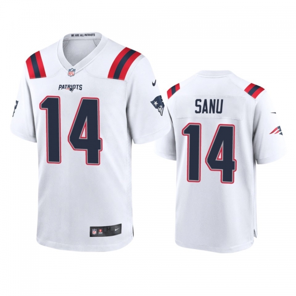 Men's New England Patriots Mohamed Sanu White 2020 Game Jersey