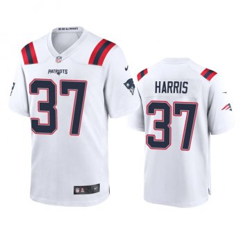 Men's New England Patriots Damien Harris White 2020 Game Jersey