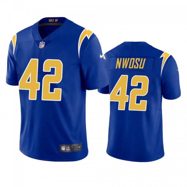 Men's Los Angeles Chargers Uchenna Nwosu Royal 2020 2nd Alternate Vapor Limited Jersey