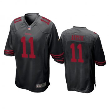 Men's San Francisco 49ers Brandon Aiyuk Black 2020 NFL Draft Game Jersey