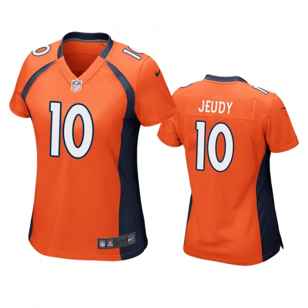 Women's Denver Broncos Jerry Jeudy Orange 2020 NFL Draft Game Jersey