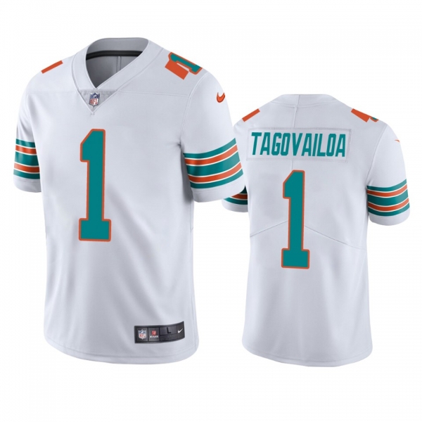 Men's Miami Dolphins Tua Tagovailoa White 2020 NFL Draft Alternate Vapor Limited Jersey