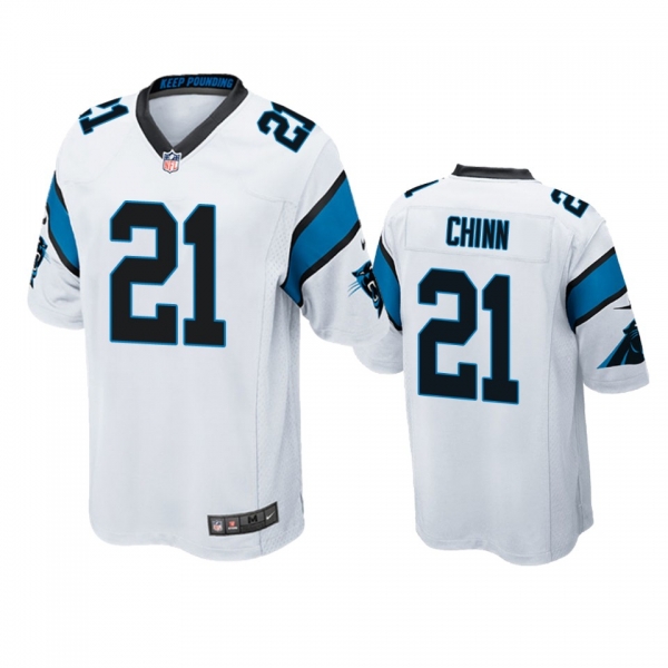 Men's Carolina Panthers Jeremy Chinn White 2020 NFL Draft Game Jersey