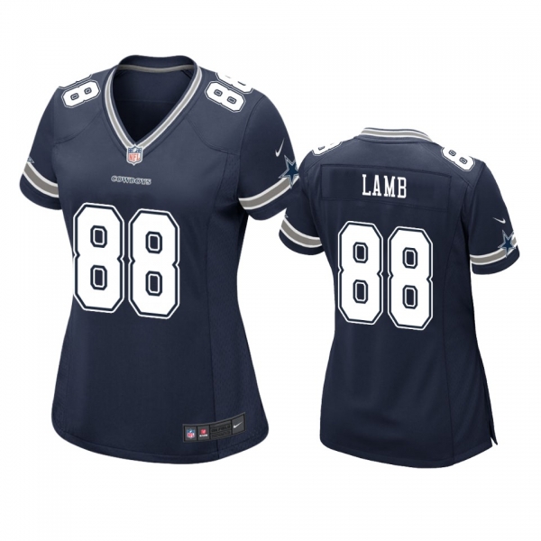 Women's Dallas Cowboys CeeDee Lamb Navy 2020 NFL Draft Game Jersey