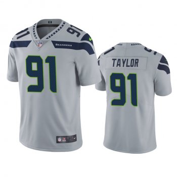 Men's Seattle Seahawks Darrell Taylor Gray 2020 NFL Draft Vapor Limited Jersey