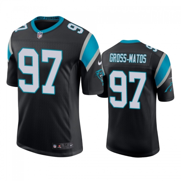 Men's Carolina Panthers Yetur Gross-Matos Black 2020 NFL Draft Vapor Limited Jersey