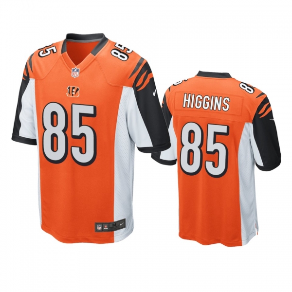 Men's Cincinnati Bengals Tee Higgins Orange 2020 NFL Draft Game Jersey