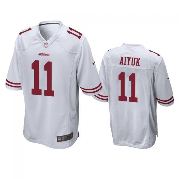 Men's San Francisco 49ers Brandon Aiyuk White 2020 NFL Draft Game Jersey