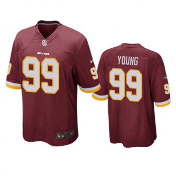 Men's Washington Redskins Chase Young Burgundy 2020 NFL Draft Game Jersey