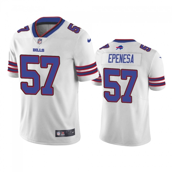 Men's Buffalo Bills A.J. Epenesa White 2020 NFL Draft Vapor Limited Jersey