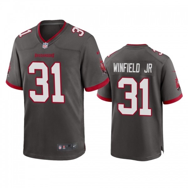 Men's Tampa Bay Buccaneers Antoine Winfield Jr. Pewter 2020 NFL Draft Alternate Game Jersey