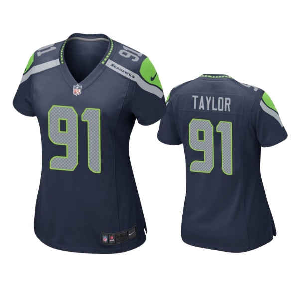 Women's Seattle Seahawks Darrell Taylor Navy 2020 NFL Draft Game Jersey