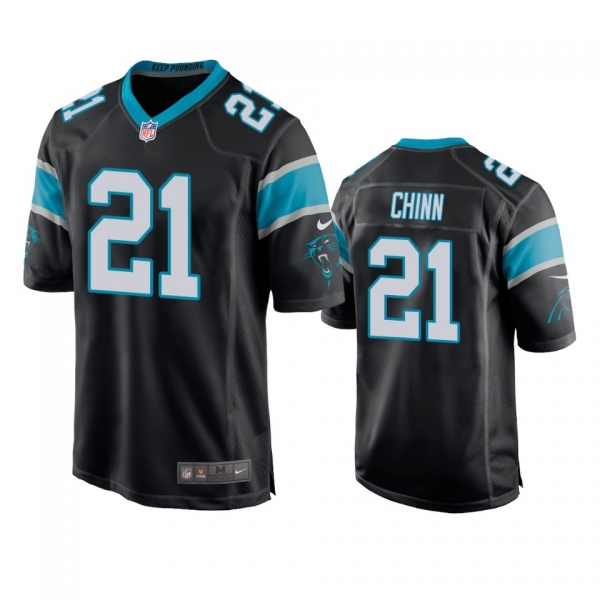 Men's Carolina Panthers Jeremy Chinn Black 2020 NFL Draft Game Jersey