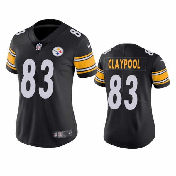 Women's Pittsburgh Steelers Chase Claypool Black 2020 NFL Draft Vapor Limited Jersey