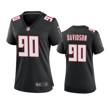 Women's Atlanta Falcons Marlon Davidson Black 2020 NFL Draft Throwback Game Jersey