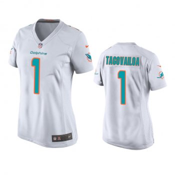 Women's Miami Dolphins Tua Tagovailoa White 2020 NFL Draft Game Jersey