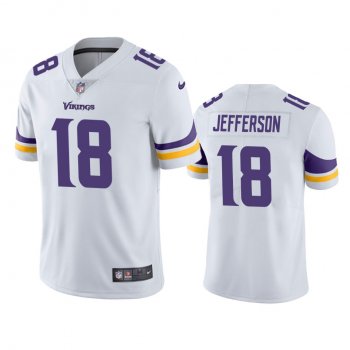 Men's Minnesota Vikings Justin Jefferson White 2020 NFL Draft Vapor Limited Jersey