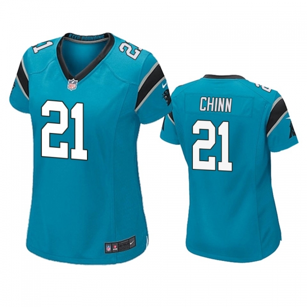 Women's Carolina Panthers Jeremy Chinn Blue 2020 NFL Draft Game Jersey