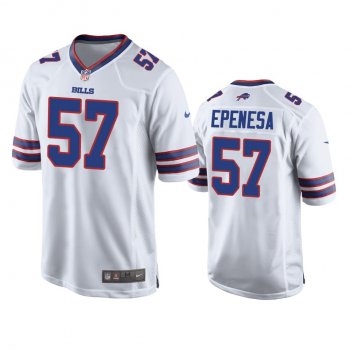 Men's Buffalo Bills A.J. Epenesa White 2020 NFL Draft Game Jersey