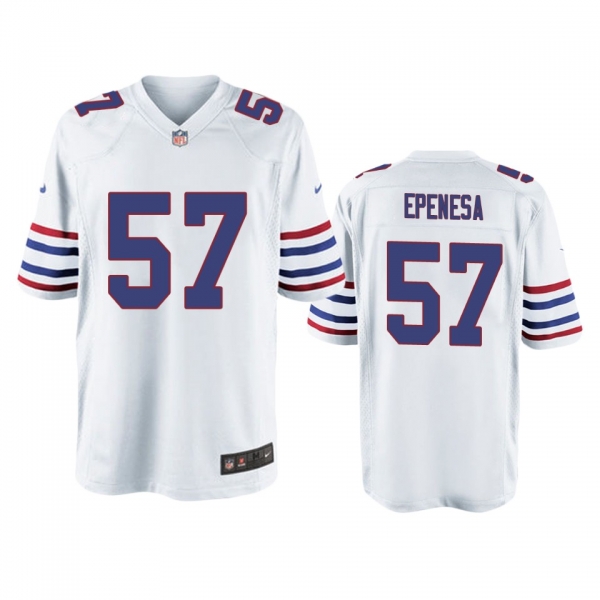 Men's Buffalo Bills A.J. Epenesa White 2020 NFL Draft Alternate Game Jersey