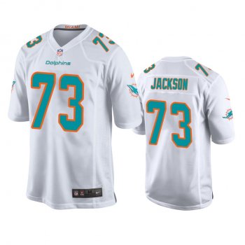 Men's Miami Dolphins Austin Jackson White 2020 NFL Draft Game Jersey