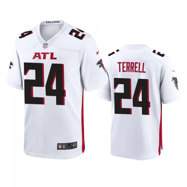 Men's Atlanta Falcons A.J. Terrell White 2020 NFL Draft Game Jersey