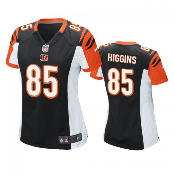 Women's Cincinnati Bengals Tee Higgins Black 2020 NFL Draft Game Jersey