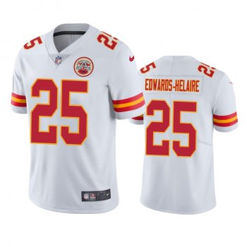 Men's Kansas City Chiefs Clyde Edwards-Helaire White 2020 NFL Draft Vapor Limited Jersey