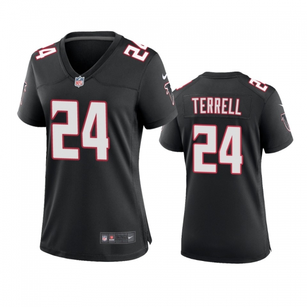 Women's Atlanta Falcons A.J. Terrell Black 2020 NFL Draft Throwback Game Jersey