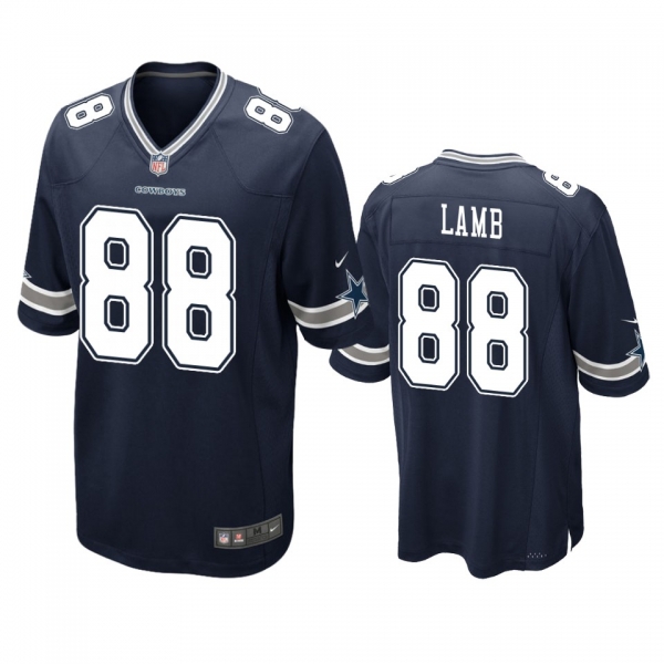 Men's Dallas Cowboys CeeDee Lamb Navy 2020 NFL Draft Game Jersey