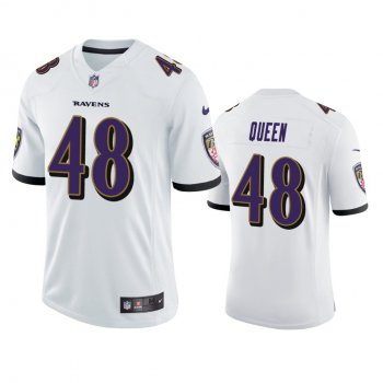 Men's Baltimore Ravens Patrick Queen White 2020 NFL Draft Vapor Limited Jersey