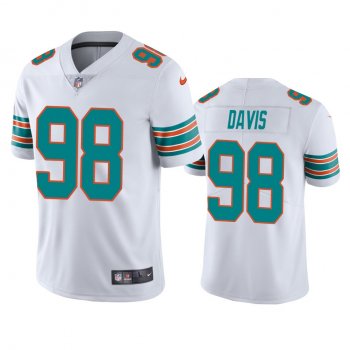 Men's Miami Dolphins Raekwon Davis White 2020 NFL Draft Alternate Vapor Limited Jersey