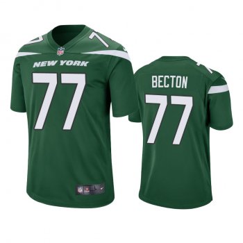 Men's New York Jets Mekhi Becton Green 2020 NFL Draft Game Jersey