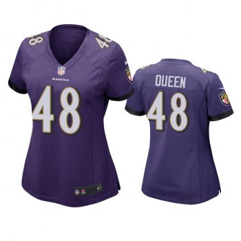 Women's Baltimore Ravens Patrick Queen Purple 2020 NFL Draft Game Jersey