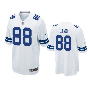 Men's Dallas Cowboys CeeDee Lamb White 2020 NFL Draft Game Jersey