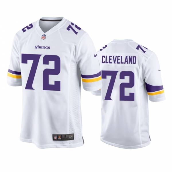 Men's Minnesota Vikings Ezra Cleveland White 2020 NFL Draft Game Jersey