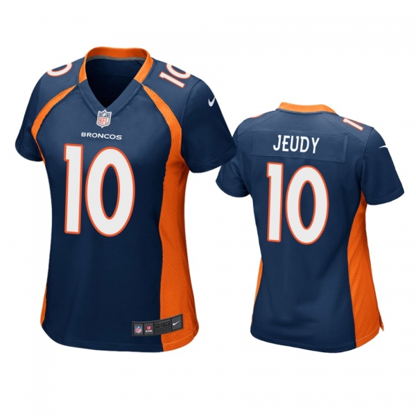 Women's Denver Broncos Jerry Jeudy Navy 2020 NFL Draft Game Jersey