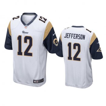 Men's Los Angeles Rams Van Jefferson White 2020 NFL Draft Game Jersey