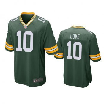 Men's Green Bay Packers Jordan Love Green 2020 NFL Draft Game Jersey