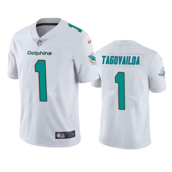 Men's Miami Dolphins Tua Tagovailoa White 2020 NFL Draft Vapor Limited Jersey