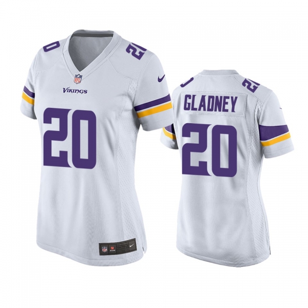 Women's Minnesota Vikings Jeff Gladney White 2020 NFL Draft Game Jersey