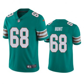 Men's Miami Dolphins Robert Hunt Aqua 2020 NFL Draft Alternate Vapor Limited Jersey