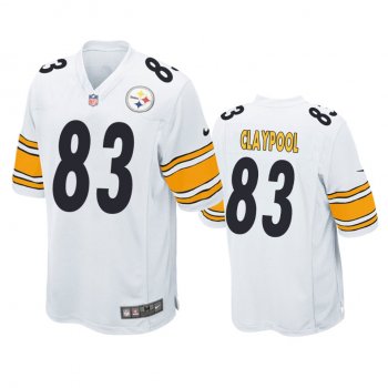 Men's Pittsburgh Steelers Chase Claypool White 2020 NFL Draft Game Jersey