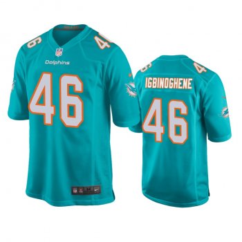 Men's Miami Dolphins Noah Igbinoghene Aqua 2020 NFL Draft Game Jersey