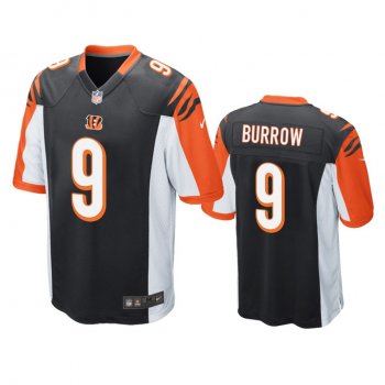 Men's Cincinnati Bengals Joe Burrow Black 2020 NFL Draft Game Jersey