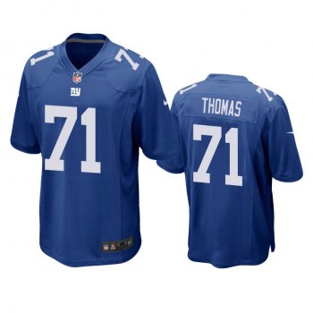 Men's New York Giants Andrew Thomas Royal 2020 NFL Draft Game Jersey